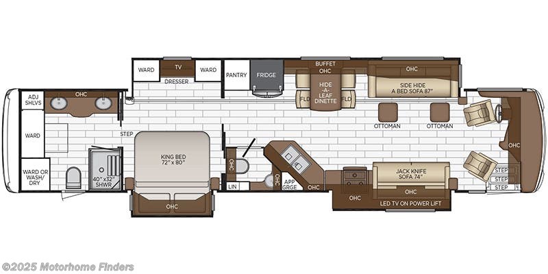 Floorplan of 2019 Newmar Dutch Star 4328