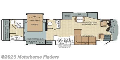 Floorplan of 2014 Entegra Coach Anthem 44B