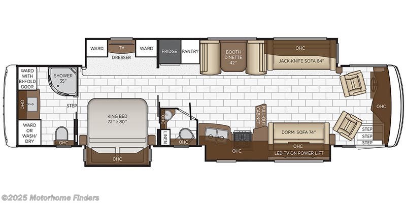 Floorplan of 2021 Newmar Kountry Star 4037