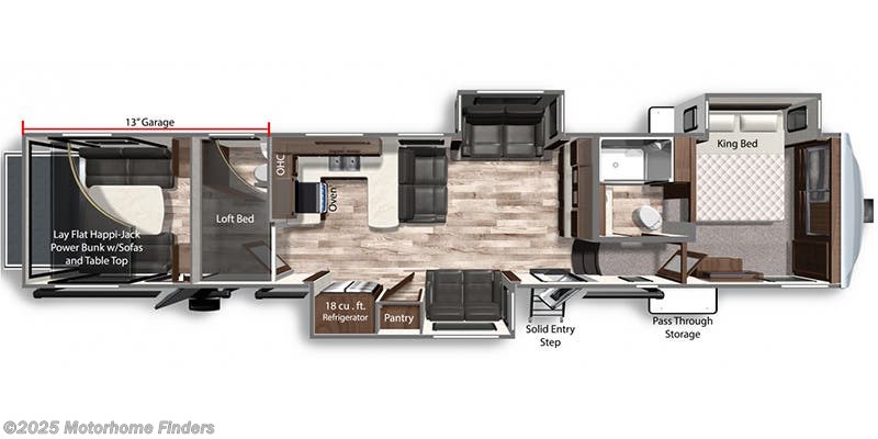 Floorplan of 2021 Dutchmen Voltage 4225