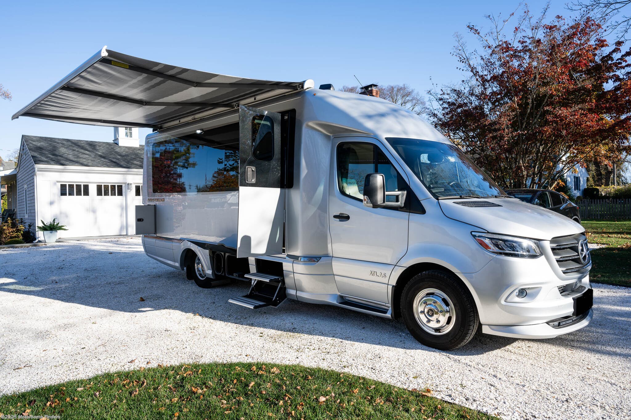 Call now about this 2023 Airstream Atlas E1 Murphy Suite! 2023 Airstream Atlas E1 Murphy Suite - Used Class C For Sale by Motorhome Finders in Newport, Rhode Island features Medicine Cabinet, External Shower, Auxiliary Battery, Backup Monitor, Awning