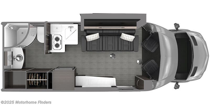 Floorplan of 2023 Airstream Atlas E1 Murphy Suite