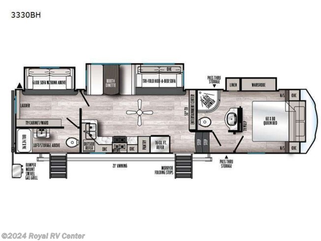 2023 Forest River Sierra 3330BH - New Fifth Wheel For Sale by Royal RV Center in Middlebury, Indiana