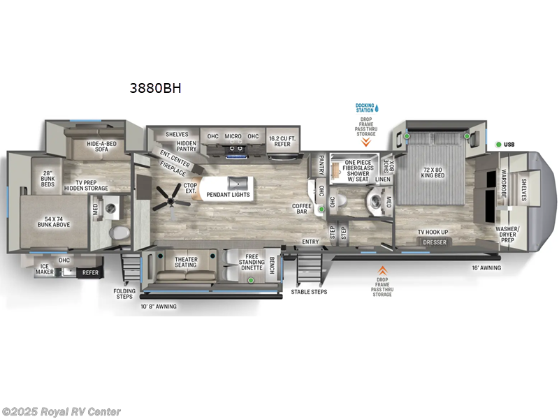 Call now about this 2025 Forest River Sierra 3880BH! 2025 Forest River Sierra 3880BH - New Fifth Wheel For Sale by Royal RV Center in Middlebury, Indiana features Slideout