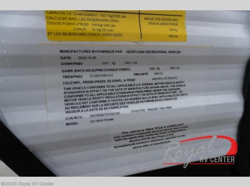 New 2025 Heartland Prowler Lynx 2511BHX available in Middlebury, Indiana