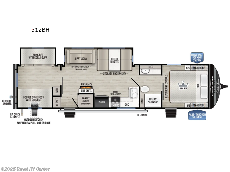 Call now about this 2026 East to West Della Terra 312BH! 2026 East to West Della Terra 312BH - New Travel Trailer For Sale by Royal RV Center in Middlebury, Indiana features Slideout