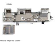 Call now about this 2026 Forest River Cherokee Timberwolf Black Label 39DCBL! 2026 Forest River Cherokee Timberwolf Black Label 39DCBL - New Destination Trailer For Sale by Royal RV Center in Middlebury, Indiana features Slideout