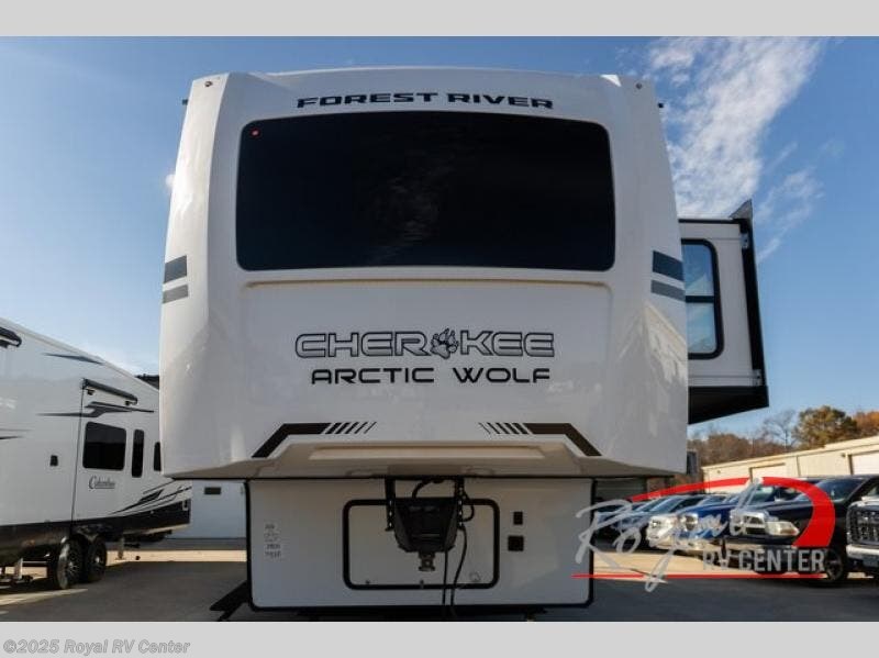 Contact us now about this 2025 Forest River Cherokee Arctic Wolf Suite 3800DECK! 2025 Cherokee Arctic Wolf Suite 3800DECK by Forest River from Royal RV Center in Middlebury, Indiana