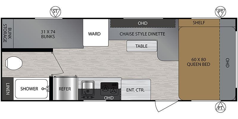 Floorplan of 2020 Forest River No Boundaries NB19.7