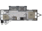 Call now about this 2023 Winnebago Minnie 2801BHS! Floorplan of 2023 Winnebago Minnie 2801BHS