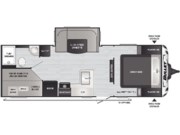 Call now about this 2021 Keystone Bullet Crossfire 2430BH! Floorplan of 2021 Keystone Bullet Crossfire 2430BH