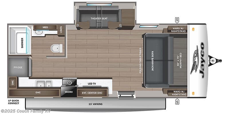 Floorplan of 2025 Jayco Jay Feather 19MRK