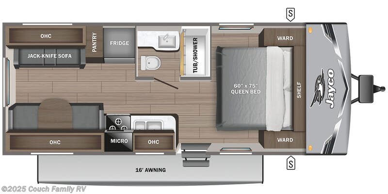 Floorplan of 2026 Jayco Jay Flight SLX 210QB