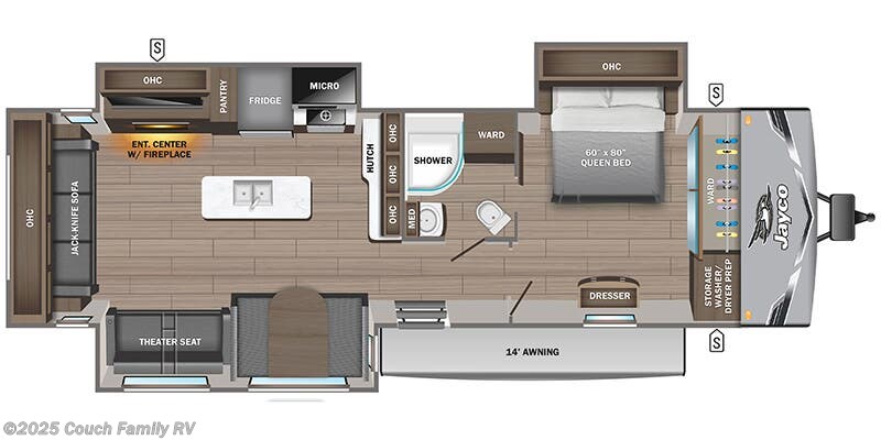Floorplan of 2025 Jayco Jay Flight 334RTS