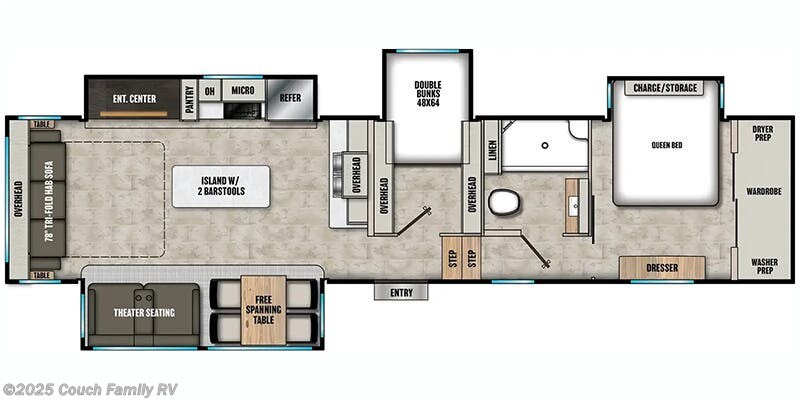 Floorplan of 2025 Coachmen Chaparral 360IBL