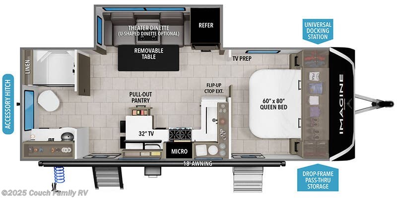 Floorplan of 2025 Grand Design Imagine 2300MK
