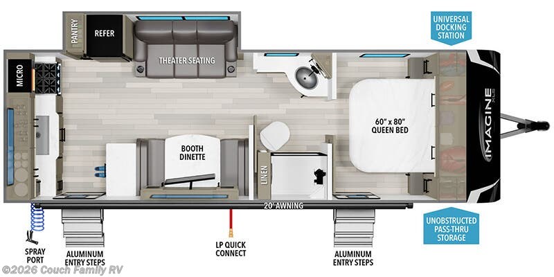Floorplan of 2026 Grand Design Imagine XLS 23LDE