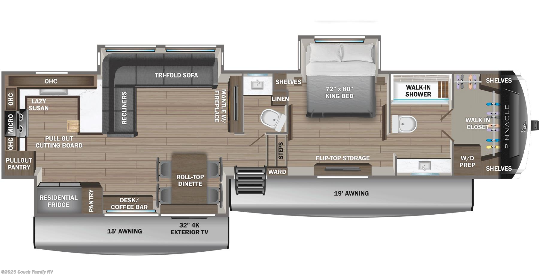 Floorplan of 2026 Jayco Pinnacle 38FBRK
