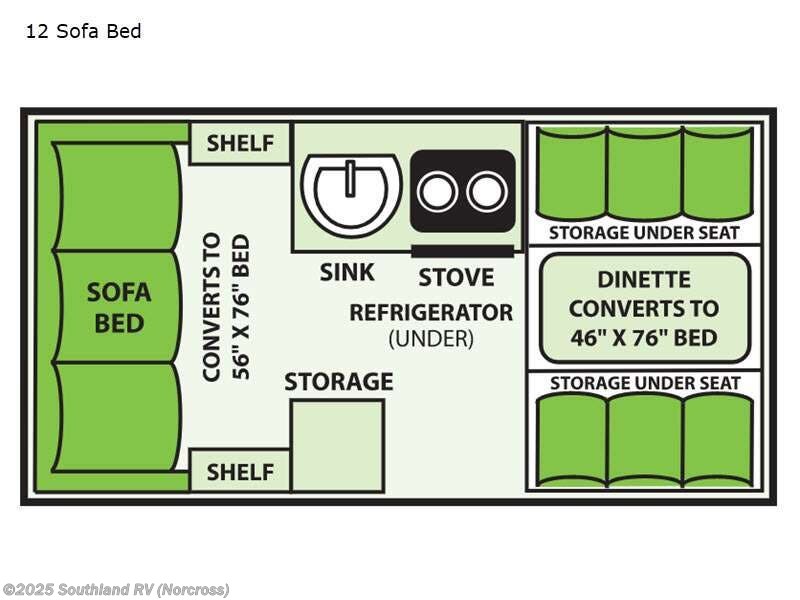 Call now about this 2026 Aliner Ranger 12 Sofa Bed! 2026 Aliner Ranger 12 Sofa Bed - New Popup For Sale by Southland RV in Norcross, Georgia