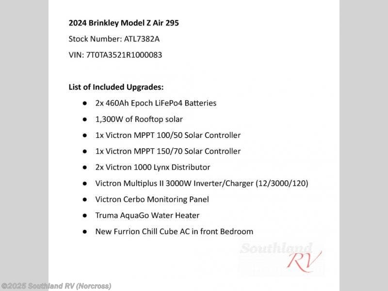 Call now about this 2024 Brinkley RV Model Z AIR 295! 2024 Brinkley RV Model Z AIR 295 - Used Travel Trailer For Sale by Southland RV in Norcross, Georgia features Slideout