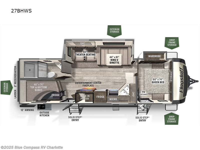 Call now about this 2022 Forest River Flagstaff Super Lite 27BHWS! 2022 Forest River Flagstaff Super Lite 27BHWS - Used Travel Trailer For Sale by Blue Compass RV Charlotte in Concord, North Carolina features Slideout