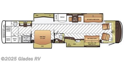 Floorplan of 2015 Newmar Essex 4553
