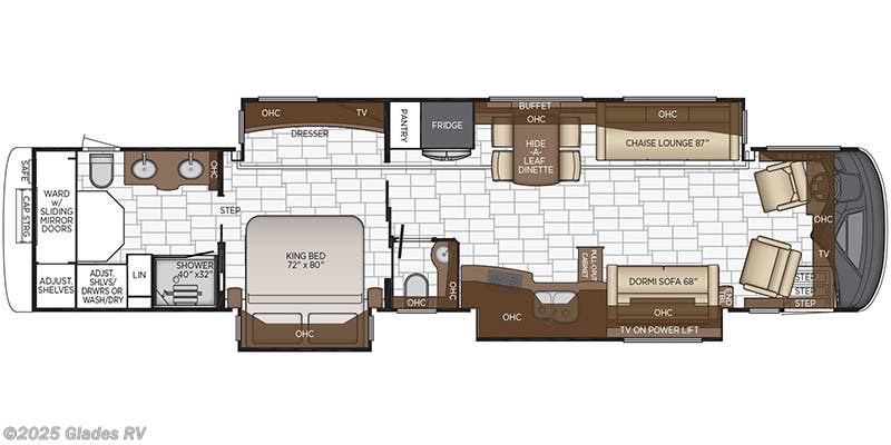 Floorplan of 2019 Newmar London Aire 4543