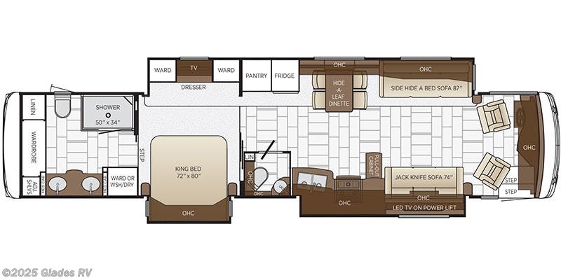 Floorplan of 2019 Newmar Ventana 4369