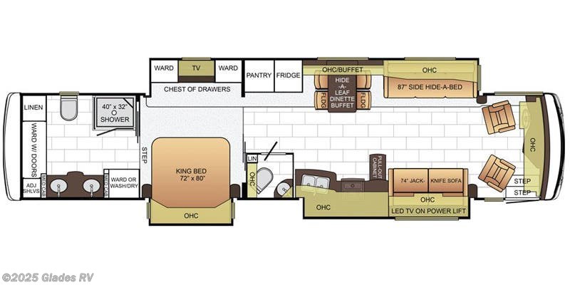 Floorplan of 2016 Newmar Ventana 4369