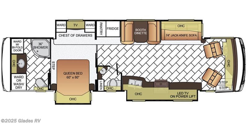 Floorplan of 2016 Newmar Ventana LE 3709