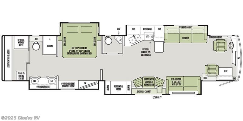 Floorplan of 2019 Tiffin Allegro Bus 45 OPP