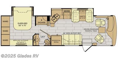 Floorplan of 2016 Fleetwood Excursion 33D