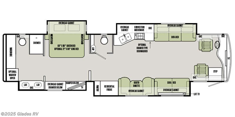 Floorplan of 2018 Tiffin Phaeton 40 IH