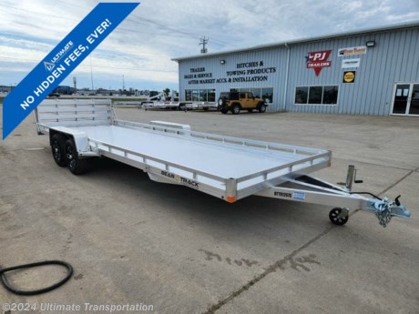 Ultimate Transportation in Fargo, ND has a New 81&quot;X22&#39; Aluminum Tandem Axle Utility Trailer for sale. Check out this trailers details below! Stock #001728
Standard Features:
Upgrade to 3500# (Brakes) Torsion Axle with Easy Lube Hubs
Aluminum Wheels
LED Lights
Tandem Axles
Tongue Jack
Straight Tongue
2&quot; Coupler
6 Stake Pockets (3 per side)
4 D-Ring Tie Downs
Aluminum Fenders
Extruded Aluminum Floor/Decking
** Added Options**
-15&quot; Tire Upgrade
*Might be pictured with optional spare tire &amp; carrier mount.*
Ultimate Transportation in Fargo, North Dakota has everything you need when it comes to trailers. We sell utility trailers, enclosed trailers, dump trailers, race trailers, equipment trailers and more. Our popular trailer brands include inTech, United Trailers, PJ Trailers, Impact, NEO, Bear Track &amp; more.
Ultimate Transportation also has a full parts &amp; service department. Dont forget to shop our popular trailer parts including toolboxes, spare tires, extra lug nuts, and more! Ask your Trailer Sales Expert or our parts department for recommendations for your trailer. 
For over 25 years, Ultimate Transportation has been the areas leader for custom-built trailers. Whether youre looking for a car hauler racing trailer with all the bells and whistles, or wanting to create the ultimate tailgating trailer experience, Ultimate Transportation can help with your custom trailer order
Call Ultimate Transportation at 701-282-6060 and talk with our trailer sales team today!