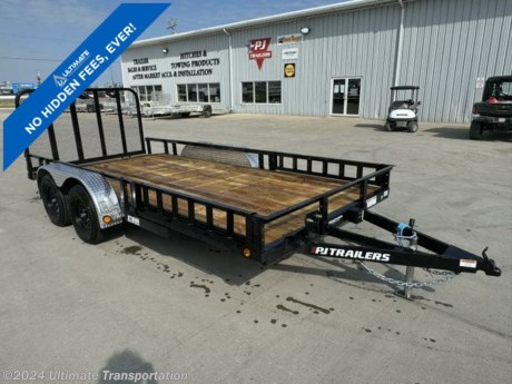 Ultimate Transportation in Fargo, ND has a New 83&quot;X16&#39; Tandem Axle Utility Trailer for sale. Check out this trailers details below! Stock #674106
Standard Features:
- (2) 3,500lb Axles with Brakes on 1 axle
- 2&quot; Coupler
- 4&#39; Fold Up Gate
- 2&quot;X6&quot; Treated Floor
- Black in Color
Additional Upgrades Included:
- Dovetail
- ATV Side Rail Ramps
*Might be pictured with optional spare tire &amp; carrier mount.*
Ultimate Transportation in Fargo, North Dakota has everything you need when it comes to trailers. We sell utility trailers, enclosed trailers, dump trailers, race trailers, equipment trailers and more. Our popular trailer brands include inTech, United Trailers, PJ Trailers, Impact, NEO, Bear Track &amp; more.
Ultimate Transportation also has a full parts &amp; service department. Dont forget to shop our popular trailer parts including toolboxes, spare tires, extra lug nuts, and more! Ask your Trailer Sales Expert or our parts department for recommendations for your trailer. 
For over 25 years, Ultimate Transportation has been the areas leader for custom-built trailers. Whether youre looking for a car hauler racing trailer with all the bells and whistles, or wanting to create the ultimate tailgating trailer experience, Ultimate Transportation can help with your custom trailer order!
Call Ultimate Transportation at 701-282-6060 and talk with our trailer sales team today!