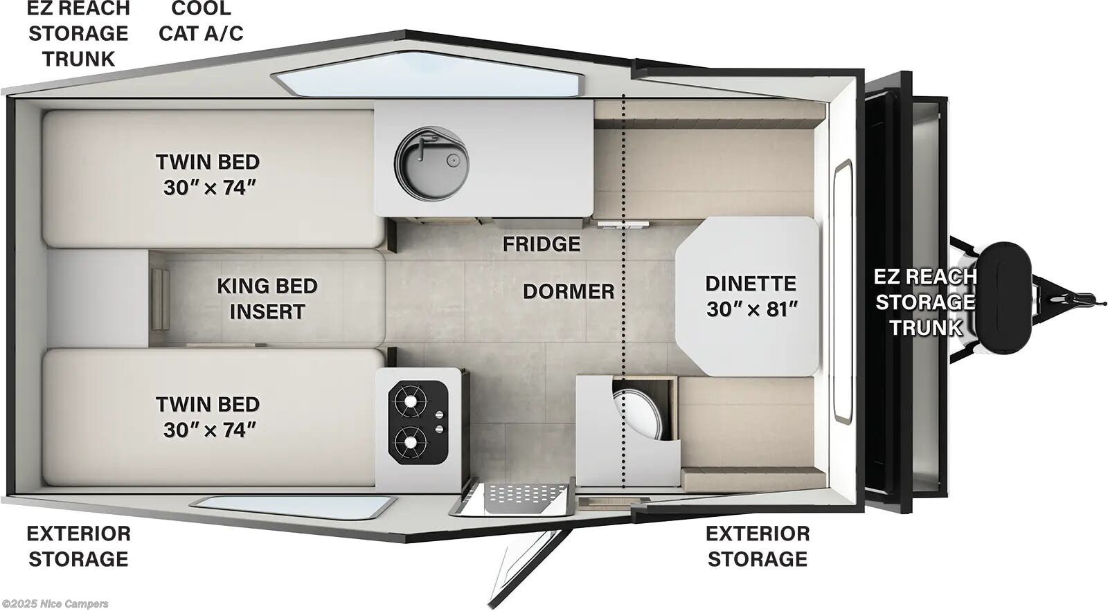 Call now about this 2025 Forest River Flagstaff Hard Side 21HS! 2025 Forest River Flagstaff Hard Side 21HS - New Travel Trailer For Sale by Nice Campers in Russellville, Arkansas features Hitch, Solar Panel, Toilet, Create-a-Breeze Fan, Kitchen Sink