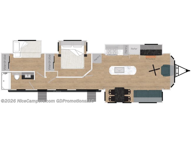 2025 Recreation by Design Bay Point 391 IK2B