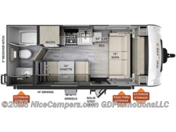 Stock Image for 2024 Forest River G19FD (options and colors may vary) 2021 Forest River Rockwood Geo Pro G19FD - Used Travel Trailer for sale by NiceCampers.com in Russellville, Arkansas