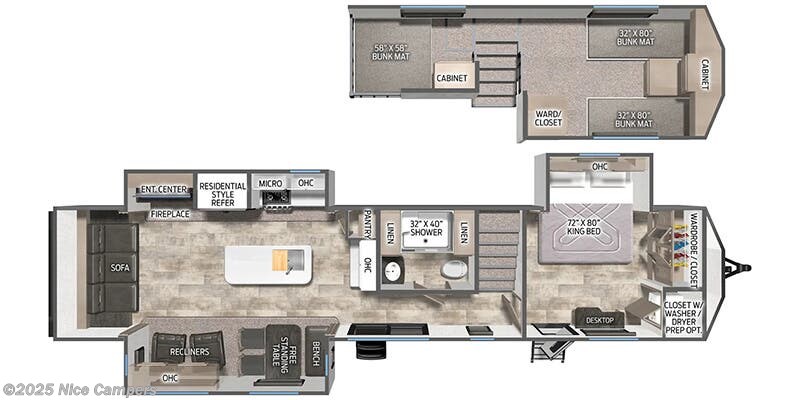 Call now about this 2025 Palomino Puma 401RLFT! Floorplan of 2025 Palomino Puma 401RLFT
