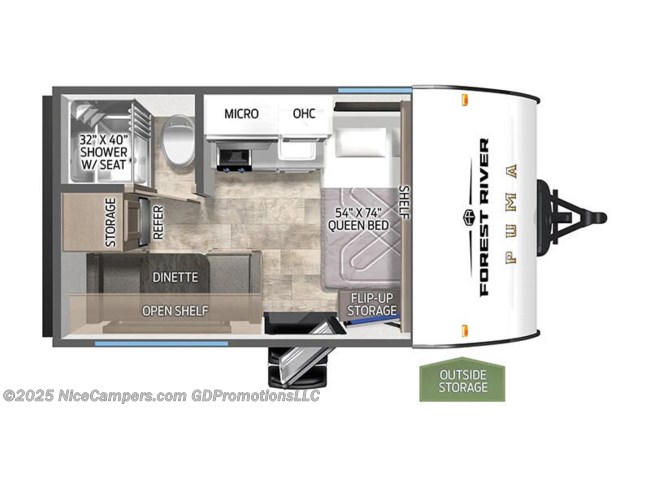 2026 Palomino Puma Camping Edition 123RDCE Floorplan