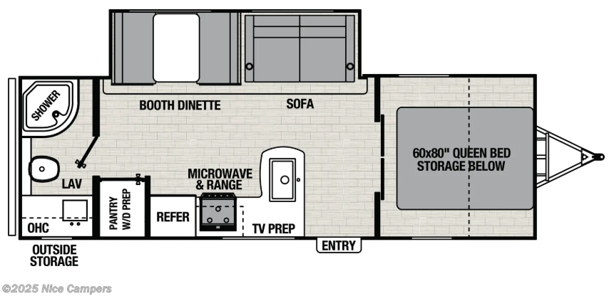 Call now about this 2025 Coachmen Apex Ultra-Lite X Series 24RBX! 2025 Coachmen Apex Ultra-Lite X Series 24RBX - New Travel Trailer For Sale by Nice Campers in Russellville, Arkansas features Stove Top Burner, Solar Prep, Furnace, Water Heater, Refrigerator