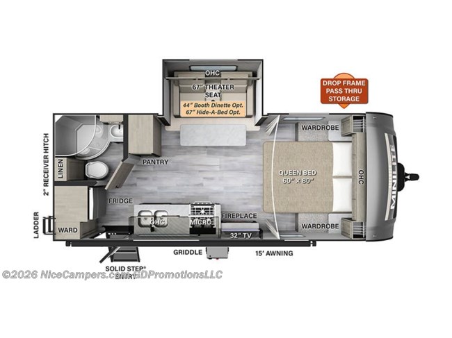 2023 Forest River Rockwood Mini Lite 2205S Floorplan