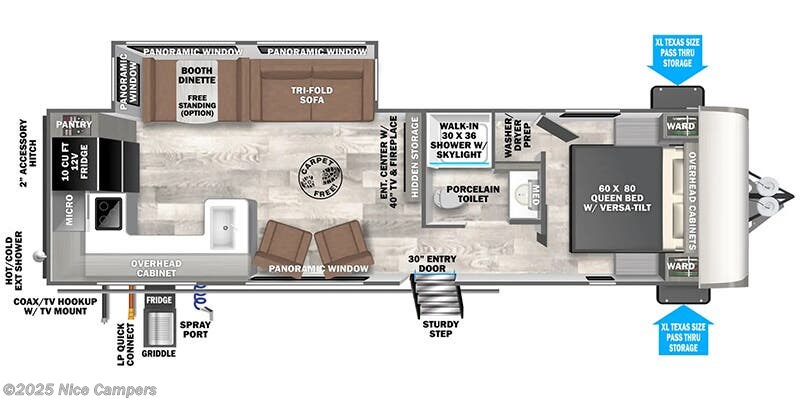 Call now about this 2025 Forest River Salem Hemisphere Hyper-Lyte 27RKHL! Floorplan of 2025 Forest River Salem Hemisphere Hyper-Lyte 27RKHL