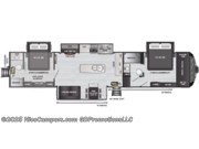 Call now about this 2022 Keystone Avalanche 390DS! Floorplan of 2022 Keystone Avalanche 390DS