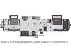 Stock Image for 2022 Keystone 390DS (options and colors may vary) 2022 Keystone Avalanche 390DS - Used Fifth Wheel for sale by NiceCampers.com in Russellville, Arkansas