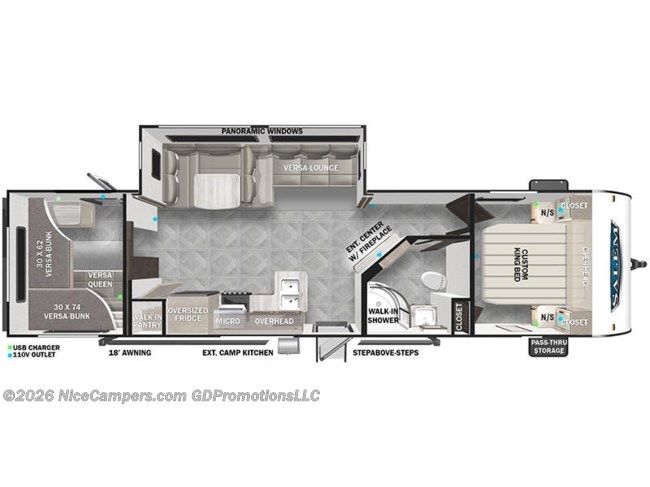 2024 Forest River Salem 29VBUD Floorplan