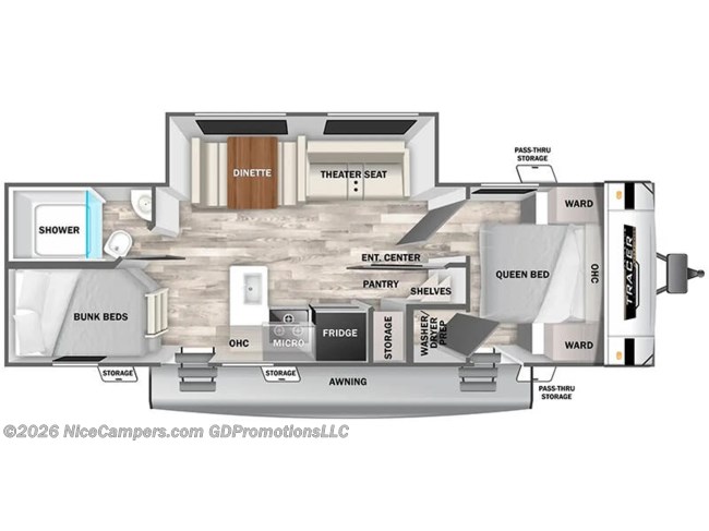 2026 Prime Time Tracer 275BH Floorplan