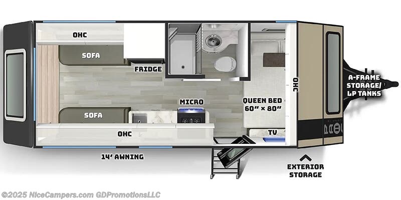 Stock Image for 2025 Palomino Reboot 17.4 AR (options and colors may vary)