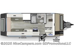 Stock Image for 2025 Palomino Reboot 17.4 AR (options and colors may vary) 2026 Palomino Pause Reboot 17.4 AR - New Travel Trailer for sale by NiceCampers.com in Russellville, Arkansas