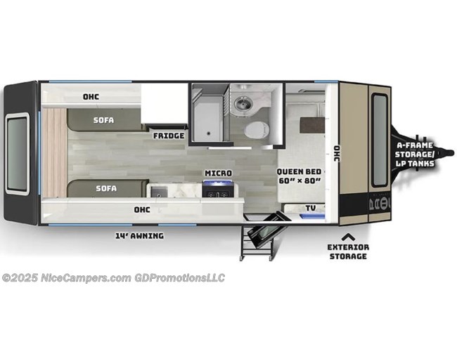 2026 Palomino Pause Reboot 17.4 AR Floorplan